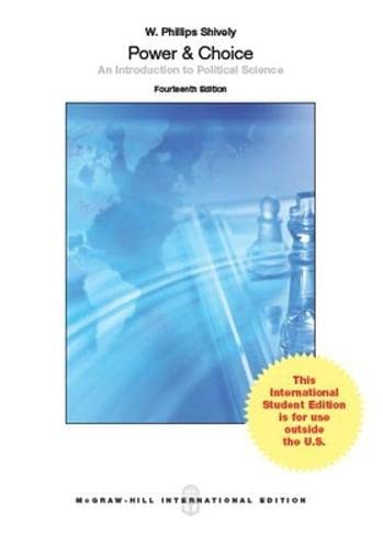 Beispielbild fr Power & Choice: An Introduction to Political Science (Int'l Ed) (Asia Higher Education Humanities and Social Sciences Political Science) zum Verkauf von WorldofBooks