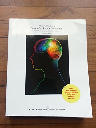 Beispielbild fr Vander's Human Physiology zum Verkauf von AwesomeBooks