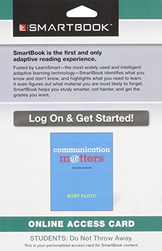 Imagen de archivo de SmartBook Access Card for Communication Matters a la venta por Bookseller909
