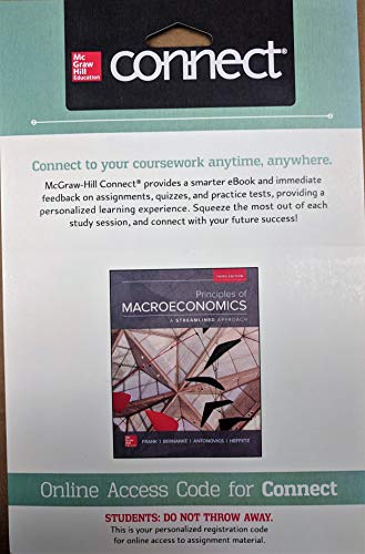 Beispielbild fr Connect Access Card for Principles of Macroeconomics, A Streamlined Approach zum Verkauf von A Team Books