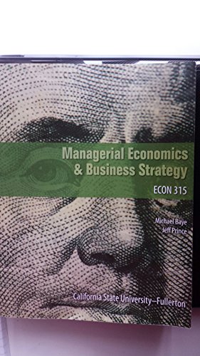 9781259129858: By Jeff Prince Michael Baye Managerial Economics & Business Strategy (8th Edition) [Paperback] (8th) [Paperback]