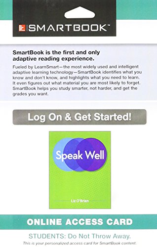9781259138997: SmartBook Access Card for Speak Well