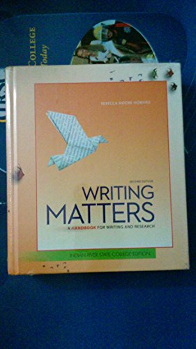 Beispielbild fr WRITING MATTERS-TEXT >CUSTOM< zum Verkauf von Better World Books