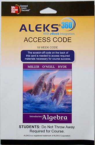 Stock image for ALEKS 360 Access Card (18 weeks) for Introductory Algebra for sale by Indiana Book Company