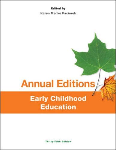 Stock image for Annual Editions: Early Childhood Education, 35/e for sale by SecondSale