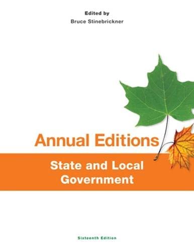 Stock image for Annual Editions: State and Local Government, 16/e for sale by BooksRun