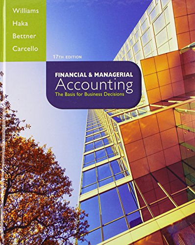 Beispielbild fr Financial & Managerial Accounting with Connect Plus Access Code: The Basis for Business Decisions zum Verkauf von Bulrushed Books