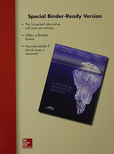 Imagen de archivo de Loose Leaf Auditing & Assurance Services with ACL Software Student CD-ROM a la venta por redgorillabooks