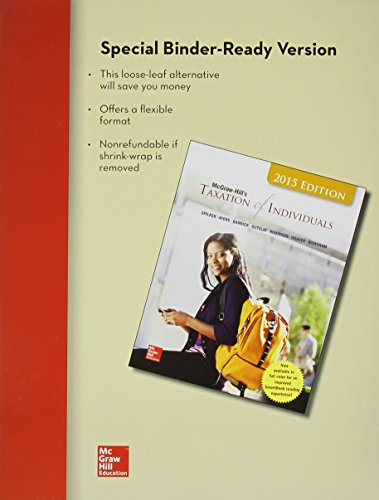 Beispielbild fr Loose-Leaf for McGraw-Hill's Taxation of Individuals, 2015 Edition zum Verkauf von HPB-Red