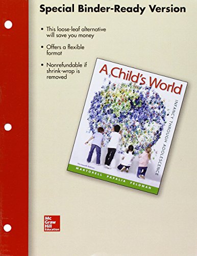 Beispielbild fr Looseleaf for A Child's World zum Verkauf von Better World Books: West