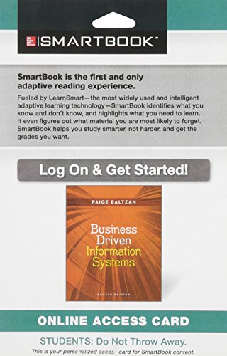 9781259208652: Smartbook Access Card for Business Driven Information Systems