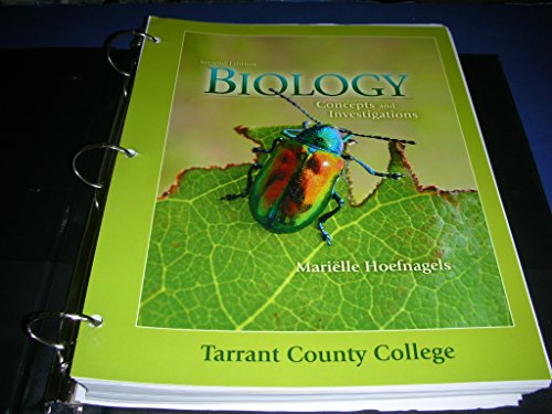 Stock image for Biology Concepts and Investigations 2nd Edition Tarrant County College for sale by HPB-Red