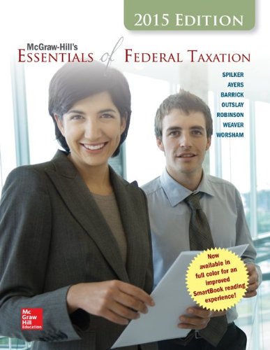 Imagen de archivo de McGraw-Hill's Essentials of Federal Taxation, 2015 Edition a la venta por HPB-Red