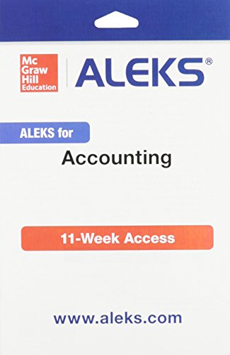 Imagen de archivo de Aleks Access Card for Accounting- 11 weeks (NEW!!) a la venta por BookHolders