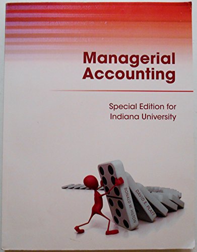 Stock image for Managerial Accounting - 10th Edition - Hilton/Platt - For Indiana University MBA - C521 for sale by HPB-Red