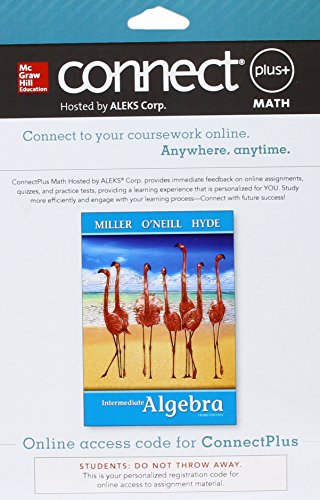 9781259248436: Connect Math hosted by ALEKS Access Card 52 weeks for Intermediate Algebra (softcover)