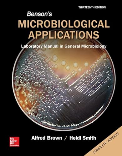 9781259249495: Loose Leaf Version of Benson's Microbiological Applications: Lab Manual in General Microbiology Complete Version