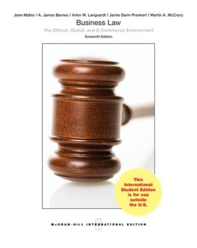 Imagen de archivo de Business Law a la venta por medimops