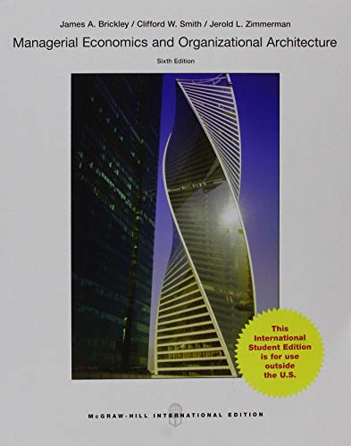 9781259253607: Managerial Economics & Organizational Architecture (COLLEGE IE OVERRUNS)