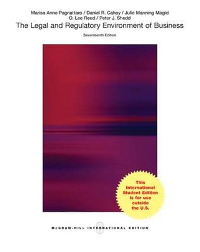 9781259254116: The Legal and Regulatory Environment of Business