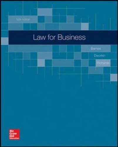 9781259254215: Law for Business (Int'l Ed)