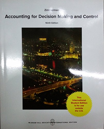 Imagen de archivo de Accounting for Decision Making and Control a la venta por AwesomeBooks