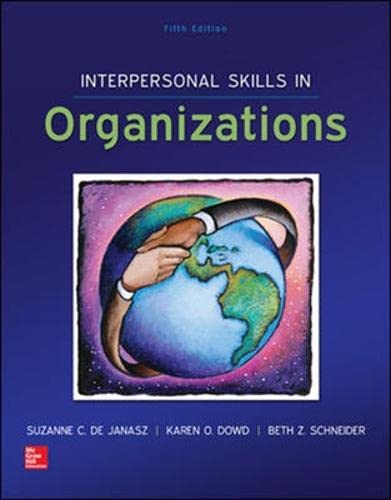 9781259255298: Interpersonal Skills in Organizations (Int'l Ed)