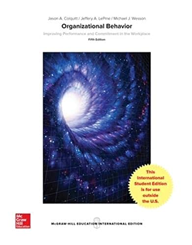 Beispielbild fr Organizational Behavior: Improving Performance and Commitment in the Workplace zum Verkauf von medimops