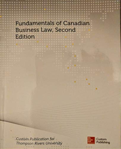 9781259270833: Fundamentals of Canadian Business Law