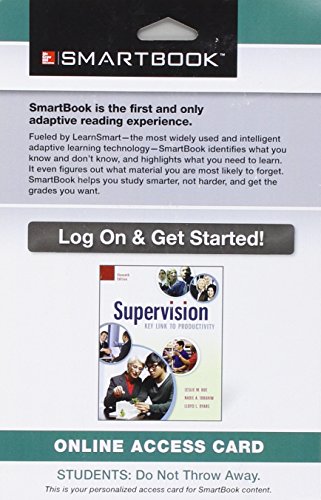 9781259289255: SmartBook Access Card for Supervision