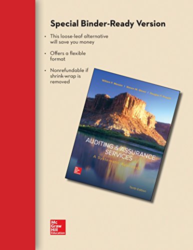 Beispielbild fr Loose-Leaf for Auditing & Assurance Services: A Systematic Approach zum Verkauf von Textbooks_Source