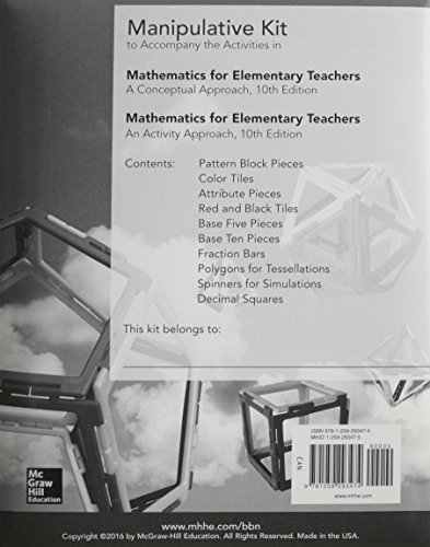 

Manipulative Kit for Mathematics for Elementary Teachers