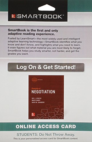 9781259299025: SmartBook Access Card for for Essentials of Negotiation