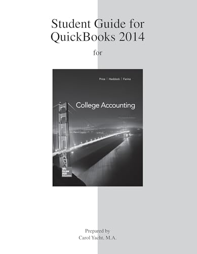 9781259317392: Student Guide for QuickBooks 2014 with Templates