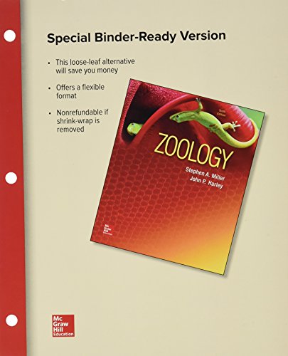 Imagen de archivo de Loose Leaf for Zoology a la venta por A Team Books