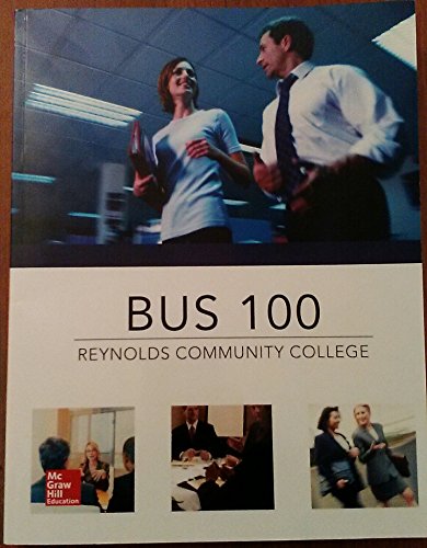 Imagen de archivo de BUS 100 (Reynolds Community College) a la venta por BookHolders