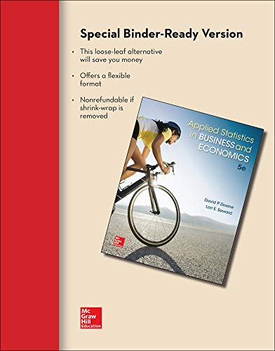 Stock image for Applied Statistics in Business and Economics for sale by Ed's Editions LLC, ABAA