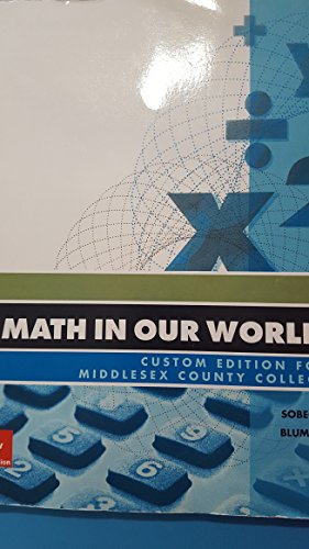 Stock image for Math in Our World Middlesex County College Edition for sale by SecondSale
