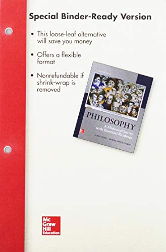 9781259350160: Looseleaf for Philosophy: A Historical Survey with Essential Readings