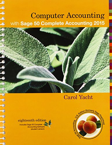 9781259350313: Computer Accounting With Sage 50 Complete Accounting 2014