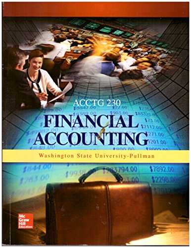 Imagen de archivo de Financial Accounting for WSU ACCTG 230 a la venta por SecondSale