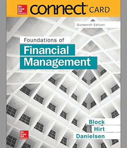 Beispielbild fr Connect 1-Semester Access Card for Foundations of Financial Management zum Verkauf von BooksRun