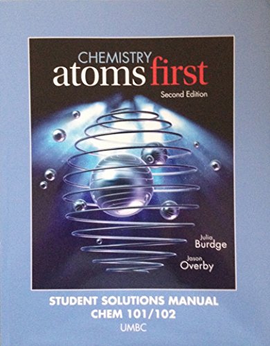 Imagen de archivo de Chemistry Atoms First: Student Solutions Manual a la venta por BookHolders