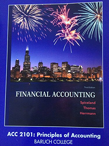 Imagen de archivo de Financial Accounting Baruch College a la venta por ThriftBooks-Dallas