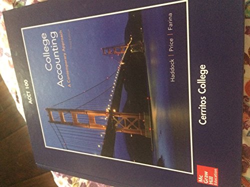 Stock image for College Accounting for sale by Better World Books: West