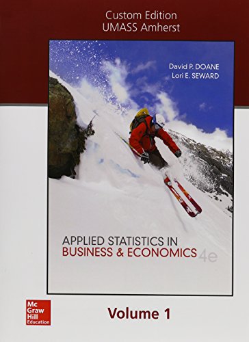 Stock image for LSC (UNIV OF MASS AMHERST) RES EC 212: Applied Statistics in Business and Economics Volume 1 Chapters 1-9 UPDATE for sale by ThriftBooks-Atlanta