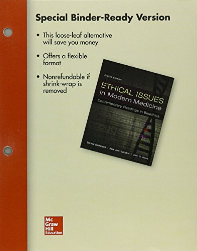 Imagen de archivo de Looseleaf for Ethical Issues in Modern Medicine: Contemporary Readings in Bioethics a la venta por HPB-Red