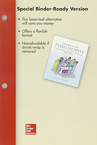 Beispielbild fr Looseleaf for Looking At Philosophy: The Unbearable Heaviness of Philosophy Made Lighter zum Verkauf von Irish Booksellers