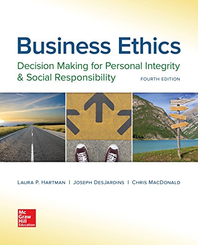 Imagen de archivo de Business Ethics: Decision Making for Personal Integrity & Social Responsibility a la venta por HPB-Red