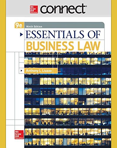 Beispielbild fr Connect Access Card for Essentials of Business Law zum Verkauf von BooksRun